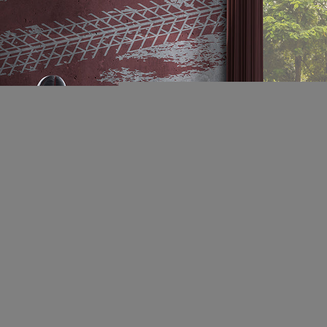 Trackster Bed White, Red,, Black, & Blue