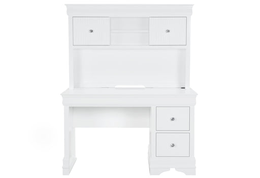 Pompei Metallic White Bookcase Twin Bed with LED