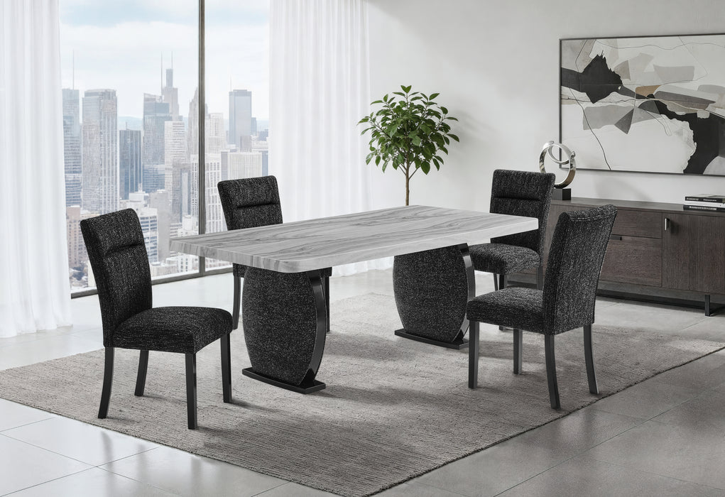 D2502 DINING TABLE AND 6 DINING CHAIRS