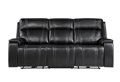 U8881 Black Leather Power Reclining Sofa with Immerse Sound