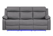 U6026 Pu 72A Reclining Sofa with LED