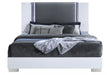 Ylime Smooth White Bed, Dresser, Mirror, Nightstand