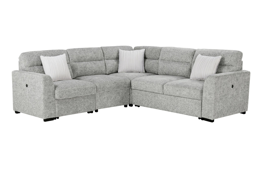 U9401 NICKEL SOFA BED SECTIONAL WITH 3 PILLOWS