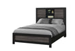 Lisbon Grey/Black Bookcase Bed