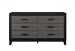 Lisbon Grey/Black Bookcase Twin Bed, Dresser, Mirror and Nightstand