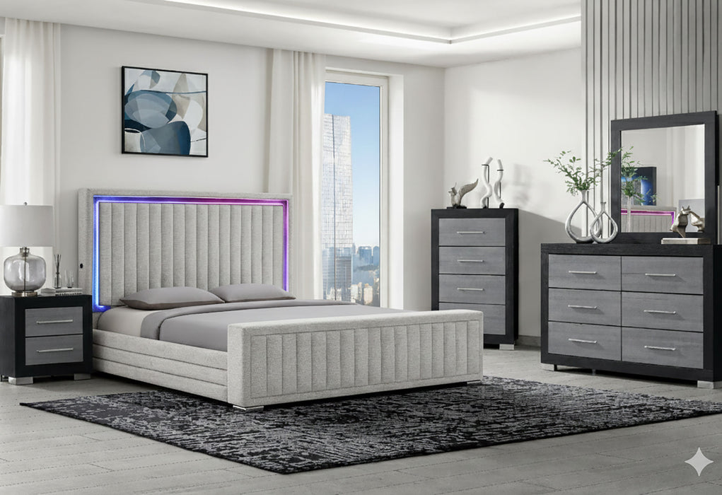 ELIAS/EMMA REGULAR FB BLACK QUEEN BED GROUP