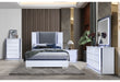 Ylime Smooth White Nightstand with LED