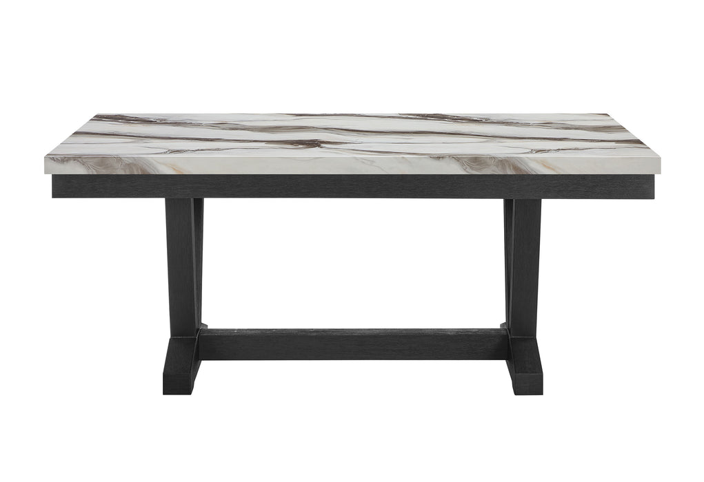 D1319 BLK/WHT DINING TABLE, 4 D1319 LT GREY DC & D1319 LT GREY BN