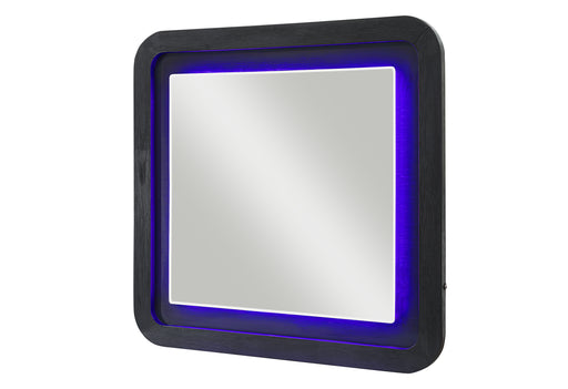Beckett Wht/Blk Mirror W/ LED