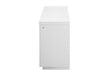 Aileen White 66" Ent Unit with LED, Speakers, Crystal and Pop-Up Doors