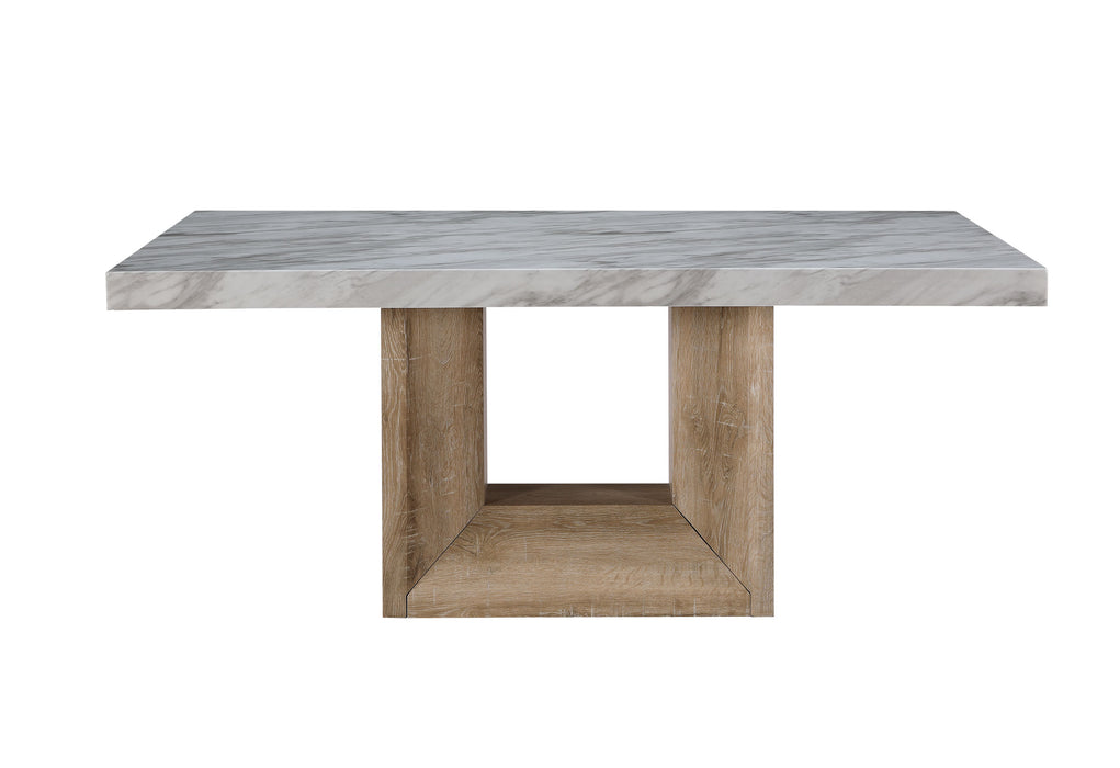 D02 NATURAL DINING TABLE + 8 D8683 DINING CHAIRS