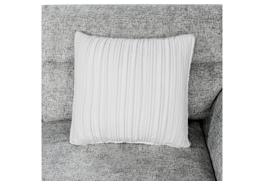 U9401 NICKEL SOFA BED SECTIONAL WITH 3 PILLOWS AND OTTOMAN